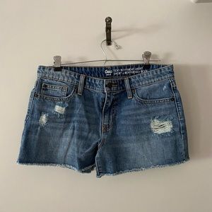 GAP Sexy Boyfriend Distressed Denim Shorts